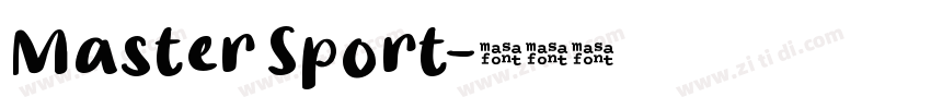 Master Sport字体转换
